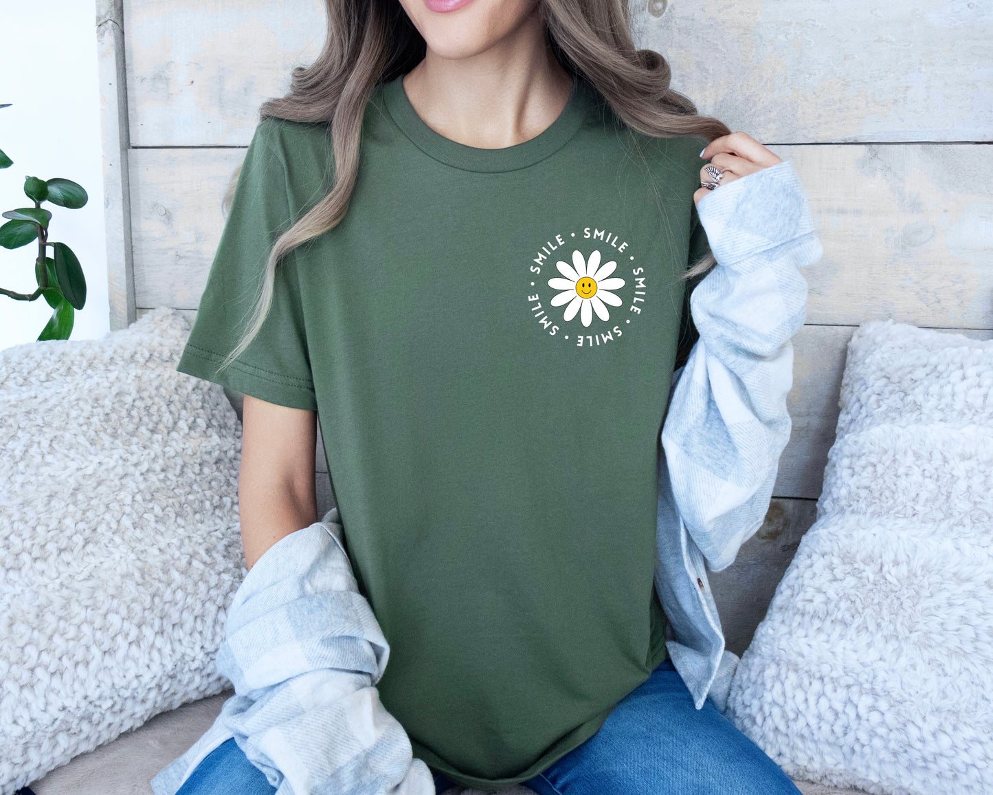 Smile Pocket Design T-Shirt