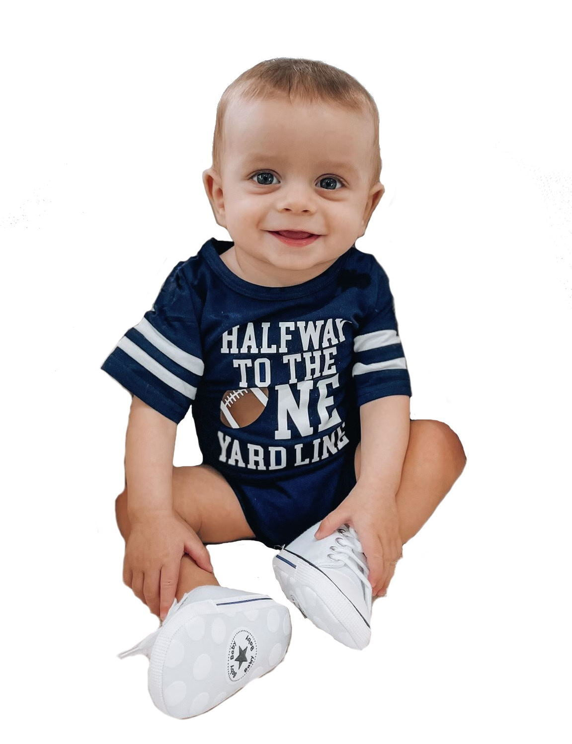 Halfway To The One Yard Line 6 Month Football Outfit