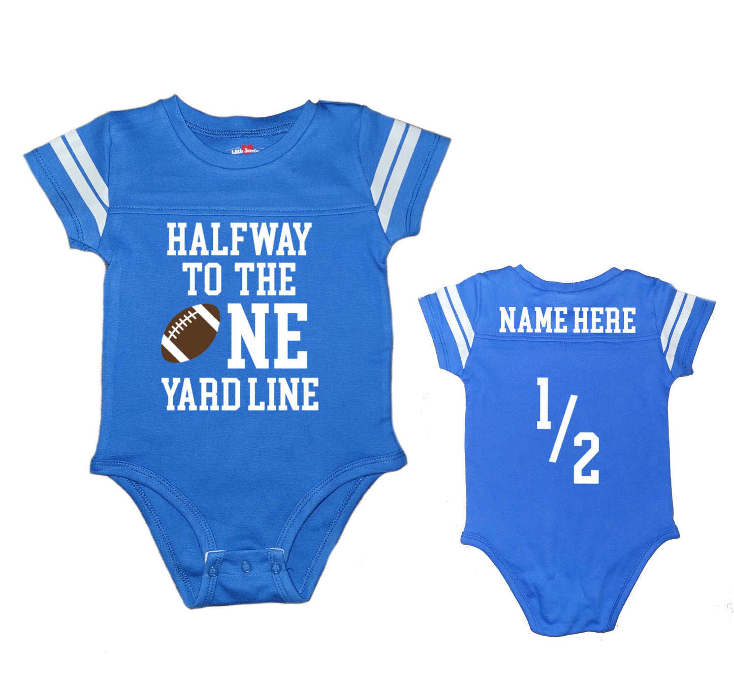 Halfway To The One Yard Line 6 Month Football Outfit